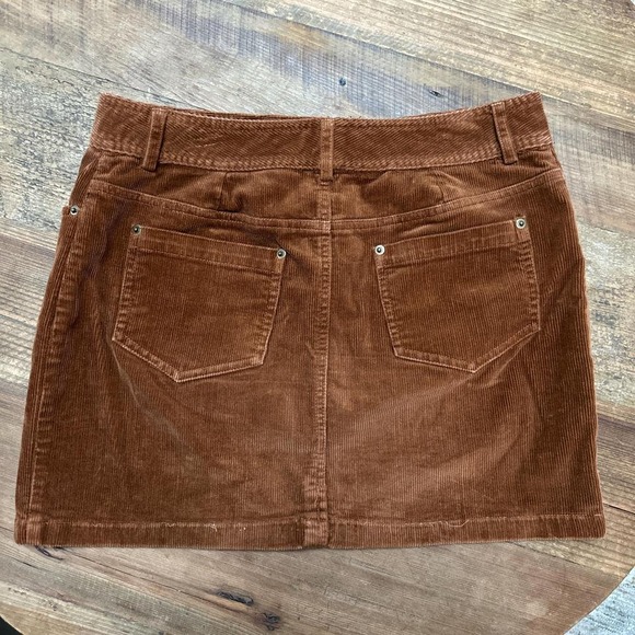 Sutton Studio Brown Corduroy Mini Skirt Sz 6 Classic Y2kvibe‎ Festival - Picture 4 of 8